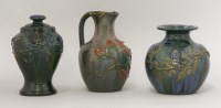 Lot 41 - A COLLECTION OF SUNFLOWER POTTERY VESSELS

Sir Edmund Elton (1846-1920) was a self-taught artist-potter and decorated pots thrown for him by George Masters.  He learnt to pot himself and in 1902 start