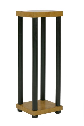 Lot 104 - An Art Deco style satinwood and ebonised stand