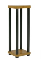 Lot 104 - An Art Deco style satinwood and ebonised stand