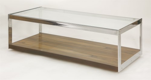 Lot 615 - A Merrow Associates chrome and glass coffee table