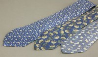 Lot 90 - Three Hermès silk ties