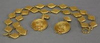 Lot 16 - A Chanel gold-plated necklace and earring suite