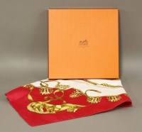 Lot 70 - A boxed Hermès silk scarf