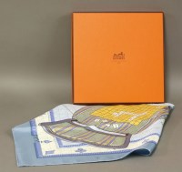 Lot 71 - A boxed Hermès silk scarf
