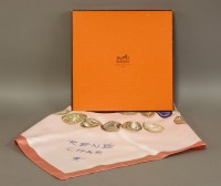 Lot 74 - A boxed Hermès silk scarf