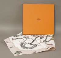 Lot 75 - A boxed Hermès silk scarf