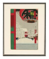 Lot 505 - Thirteen woodblock Prints after Ando Hiroshige