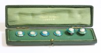 Lot 2 - A cased set of six sterling silver buttons