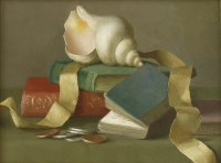 Lot 408 - Gerald Norden (1912-2000)
STILL LIFE OF SHELL AND BOOKS
Oil on board
15.5 x 20.5cm

*Artist's Resale Right may apply to this lot.