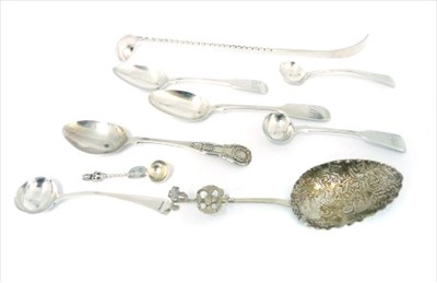 Lot 107 - A silver ladle