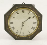 Lot 1304 - A 19th century octagonal mahogany wall clock