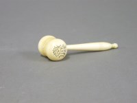 Lot 1257 - A late 19th century ivory auctioneer's gavel