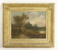 Lot 1393 - T... Claxon
FIGURES IN A WOODED LANDSCAPE
Signed l.r.