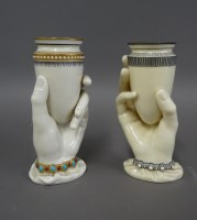 Lot 1098 - Two Worcester porcelain hand vases