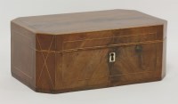 Lot 1225 - A mahogany strung sewing box