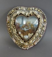 Lot 1227 - A heart shaped shell encrusted sailor's 'valentine'
