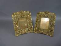 Lot 1233 - A pair of late Victorian gilt bronze photograph frames