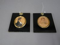 Lot 1339 - Two 19th century portrait miniatures
A YOUNG GENTLEMAN AND A YOUNG GIRL
one impressed 'W Hill