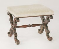 Lot 1564 - A Victorian mahogany X-frame stool