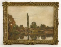 Lot 1412 - Alfred Hayward (1856-1939)
BACKWATER ON THE SEINE
Signed l.l.