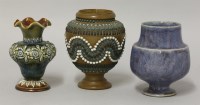 Lot 1071 - Two Doulton stoneware vases