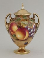 Lot 1085 - A Royal Worcester urn and cover