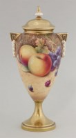 Lot 1086 - A Royal Worcester urn and cover