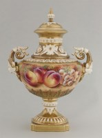 Lot 1092 - A Royal Worcester urn and cover