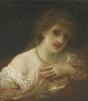 Lot 1396 - Attributed to Albert Ludovici Snr
PORTRAIT OF A LADY