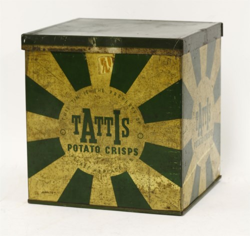 Lot 1192 - A Tattis Potato Crisps advertising tin