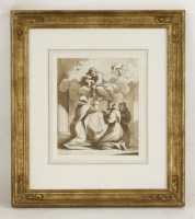 Lot 1357 - Manner of Guercino
MADONNA AND CHILD WITH SAINTS
Pen and ink and brown washes
29 x 23.5cm