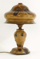 Lot 1183 - A monkey puzzle wood table lamp
