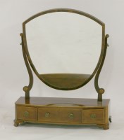 Lot 1609 - A mahogany and strung toilet mirror