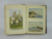 Lot 1360 - An album of watercolour sketches
including late 19th century British landscapes and early 20th century European travel sketches