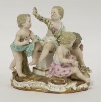 Lot 1072 - A 19th century Meissen group
