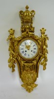 Lot 1302 - A 20th century French style gilt metal wall clock