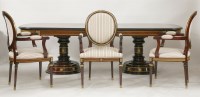 Lot 1531 - A modern inlaid double pedestal dining table