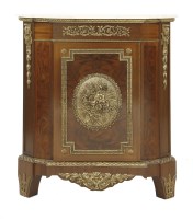 Lot 1535 - A French style gilt metal mounted corner cupboard