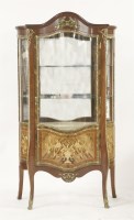 Lot 1536 - A modern French style inlaid vitrine