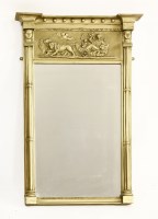 Lot 1550 - A gilt pier mirror