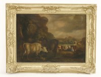 Lot 1427 - Follower of Charles Towne
A LANDSCAPE WITH CATTLE AND A MILKMAID
Oil on canvas
41 x 57.5cm