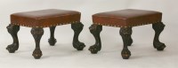 Lot 1560 - A pair of George II style foot stools