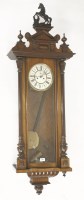 Lot 1314 - A walnut 'Vienna regulator' wall clock