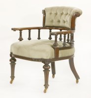 Lot 1573 - A late Victorian mahogany library chair