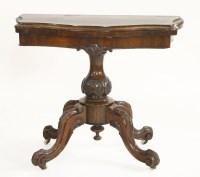 Lot 1655 - A Victorian rosewood card table