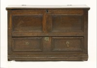 Lot 1657 - A late 17th/early 18th century oak coffer