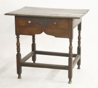 Lot 1658 - An 18th century oak side table