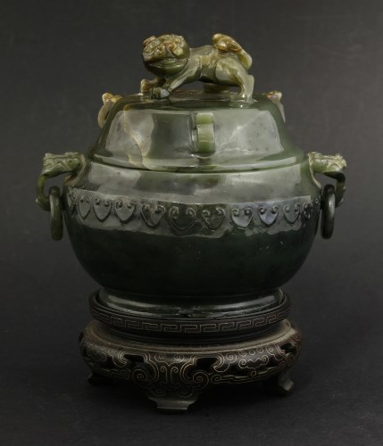 Lot 167 - A jade Censer and Cover