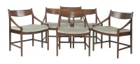 Lot 562 - A set of six rosewood dining chairs
