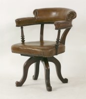 Lot 554 - A Victorian desk chair